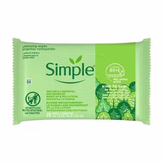 Simple Kind to Skin Unscented Cleansing Facial Wipes