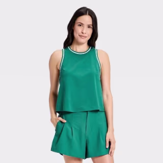 All in Motion Women's Active Light Tipped Crop Tank Top