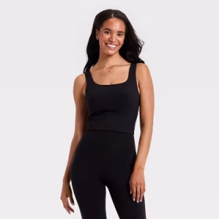 All in Motion Women's Super Flex Square Neck Ultra Cropped Tank Top