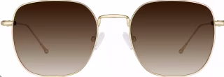 Zenni Optical Gold Square Glasses