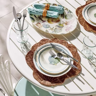 Threshold designed with Studio McGee Melamine Braided Edge Dinner Plate
