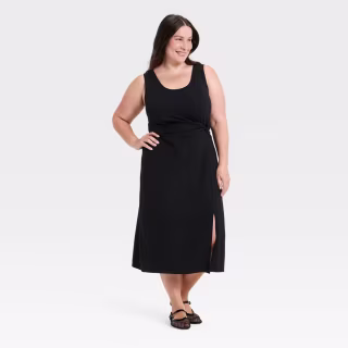 A New Day Tie-Front Twist Midi Dress