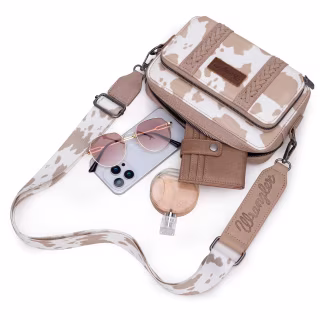 Wrangler Cow Print Crossbody Bag