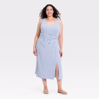 A New Day Tie-Front Twist Midi Dress