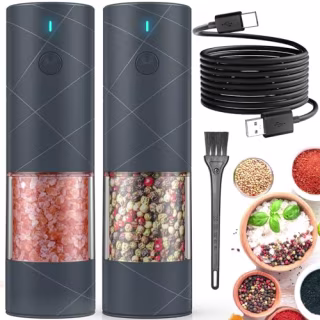 Lidaop Electric Salt and Pepper Grinder (2-Pack)