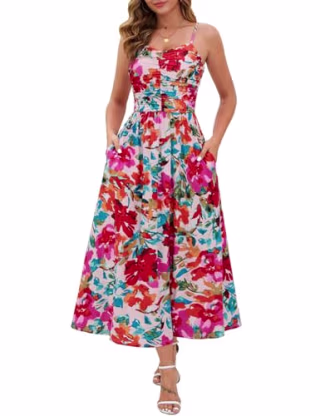 Annebouti Spaghetti Strap Maxi Dress