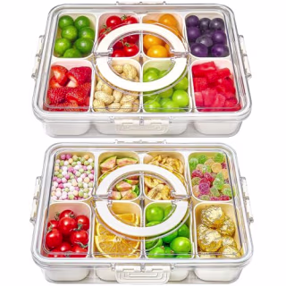 Mfacoy Snackle Box Container, 2 Pack