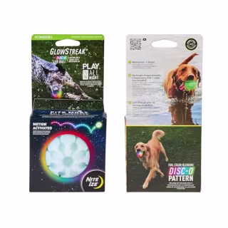 Nite Ize GlowStreak Disc-O LED Ball Dog Toy