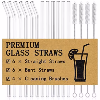 Piteno Glass Straws (12 pack)