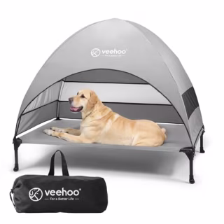 Veehoo Outdoor Dog Bed with Canopy