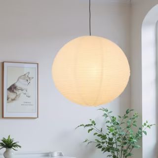 White Round Paper Lantern Lampshade