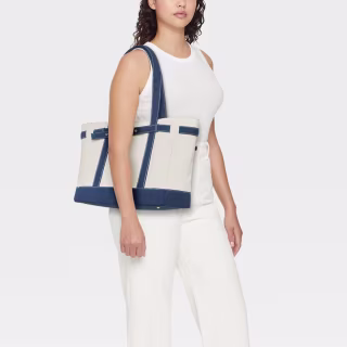 Universal Thread Canvas Large Belted Tote Bag