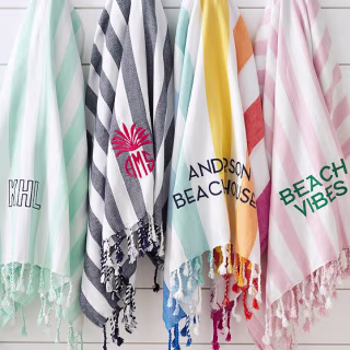 Mark & Graham Cabana Stripe Packable Beach Towel