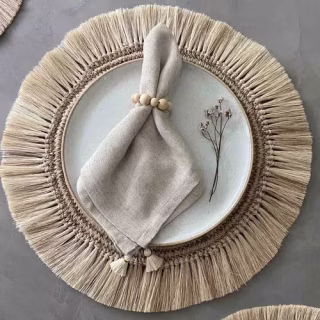 Tallo de Olivo Fringe Placemats