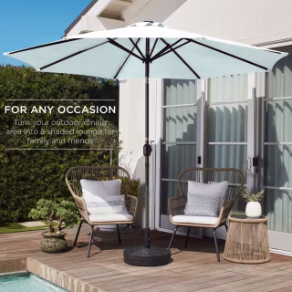 Best Choice Products Outdoor Steel Market Patio Umbrella (10 Foot)