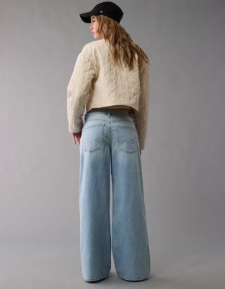 AE Dreamy Drape Strigid Low-Rise Ultra Wide-Leg Jean