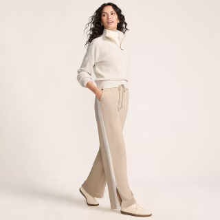 Lands' End Sport Knit High Rise Relaxed Straight Pants