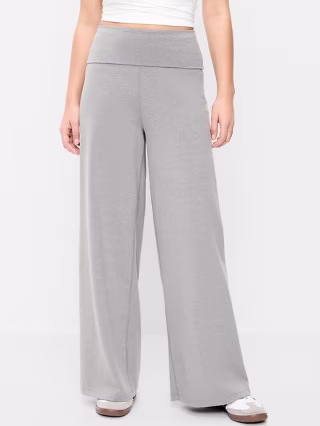 Old Navy PowerChill Fold-Over Wide-Leg Pants