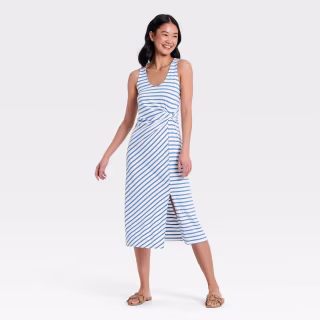 A New Day Tie-Front Twist Midi Dress