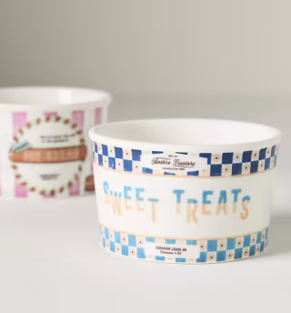 Anthropologie Glace Stoneware Ice Cream Bowl