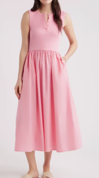 Caslon Mixed Media Dress