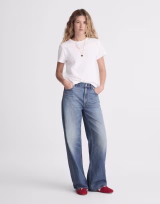 Madewell The Low-Slung Baggy Jean in Airy Denim