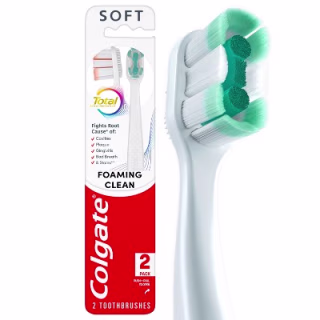 22. Colgate Total Active Prevention Foaming Clean Toothbrush