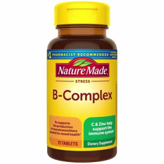 NatureMade Stress Vitamin B Complex with Vitamin C and Zinc Supplement Tablets