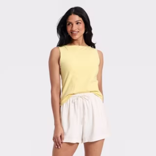 A New Day Sculpt Boat Neck Tank Top