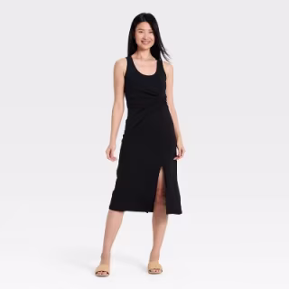 A New Day Tie-Front Twist Midi Dress