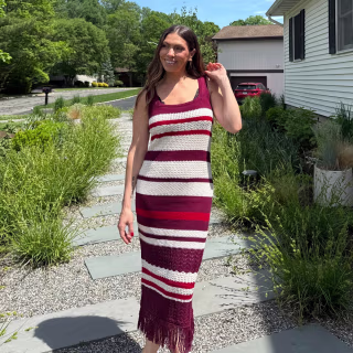 A New Day Bodycon Midi Fringe Sweater Dress