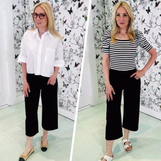 Promover Wide Leg Capri Pants with Pockets
