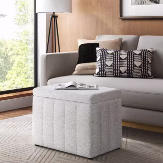 Threshold Essex Single Storage Ottoman Linen