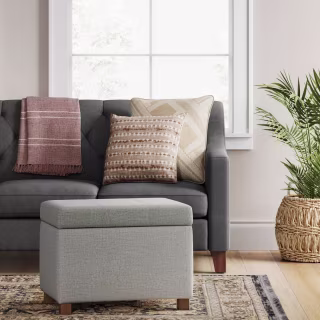 Threshold Essex Single Storage Ottoman Linen