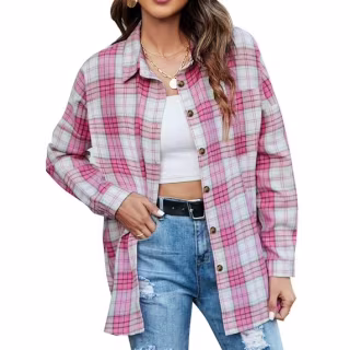 Fantaslook Plaid Flannel Button Down Shirt