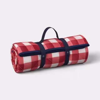 Room Essentials Gingham Portable Picnic Blanket