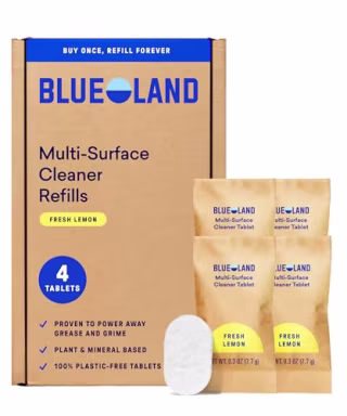 BLUELAND Multi-surface Cleaner, 4-Pack Refill, Fresh Lemon Scent