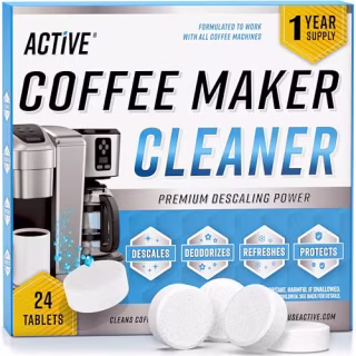 Coffee Machine Cleaner Descaler Tablets (24 Count)