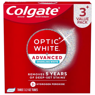 Colgate Optic White Advanced Hydrogen Peroxide Toothpaste (3-Pack)