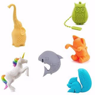 Cute Animal Silicone Tea Filters Tea Infuser Set