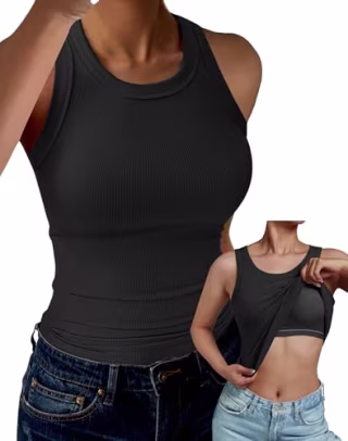 GKBK Tank Top With Built in Bra