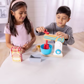 Melissa & Doug Wooden Make-a-Cake Mixer Set