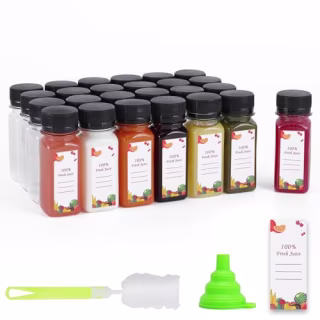 OBKJJ Plastic Juice Bottles (150 Pack)