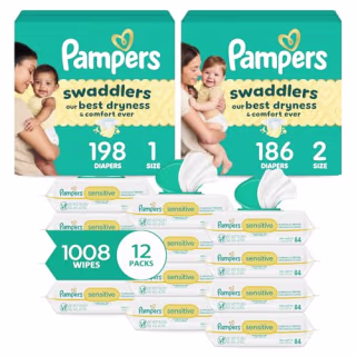Pampers Baby Diapers and Wipes Starter Kit