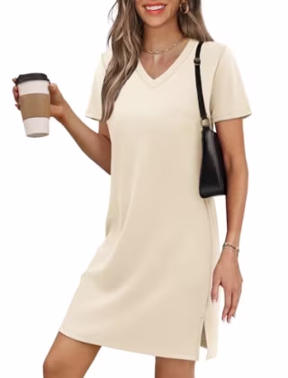 Rumia V-Neck T-Shirt Dress