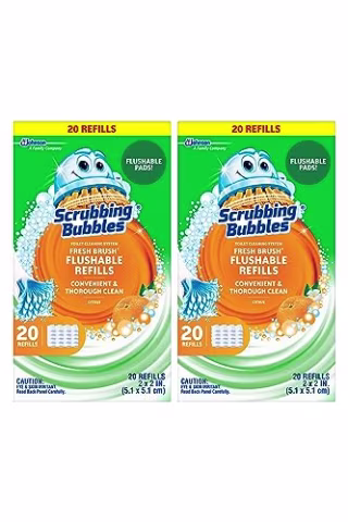 Scrubbing Bubbles Flushable Toilet Bowl Wand Cleaner Refills