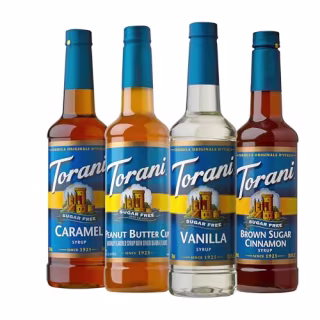 Torani Sugar Free Flavored Drink Syrup (4 Pack)