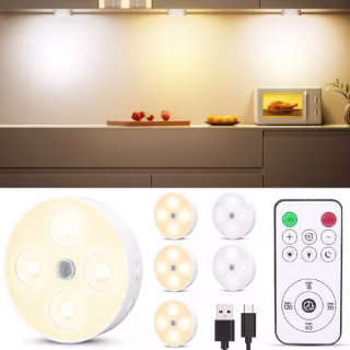 HomeBest Under Cabinet Puck Lights with Remote