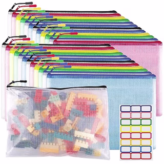 YOPCDJ Mesh Zipper Pouch Bags