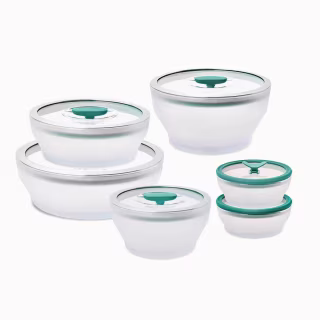 Anyday 12-Piece Glass Round Dish Set